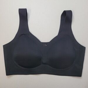 Seamless Comfort Wireless Bra Black Size 2XL Spandex Bralette Runs Small New